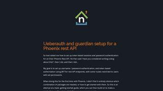 
                            8. Ueberauth and guardian setup for a Phoenix rest API | Nathans blog