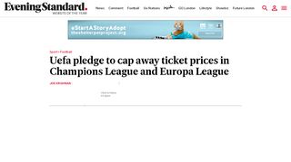 
                            13. Uefa pledge to cap away ticket prices in Champions League and ...