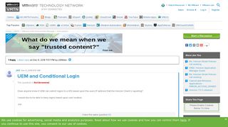 
                            11. UEM and Conditional Login |VMware Communities