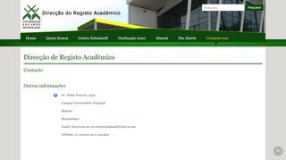 
                            8. UEM - Direcção de Registo Académico - Contacte-nos