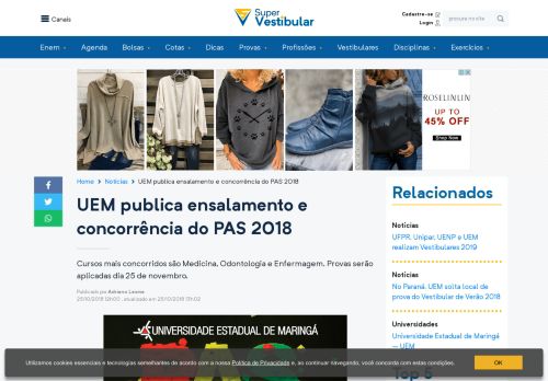 
                            9. UEM publica ensalamento e concorrência do PAS 2018