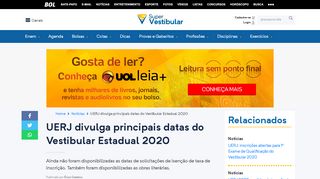 
                            3. UERJ divulga principais datas do Vestibular Estadual 2020