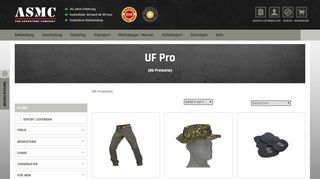 
                            5. UF Pro Online Shop im ASMC Bundeswehr Store