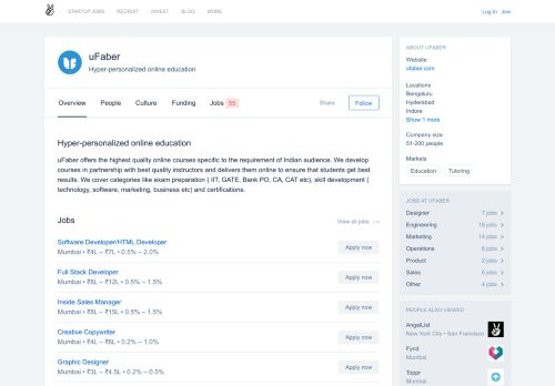 
                            10. uFaber Careers, Funding, and Management Team | AngelList