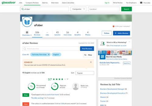 
                            6. uFaber - Very unprofessional | Glassdoor