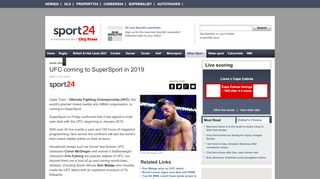 
                            11. UFC coming to SuperSport in 2019 | Sport24