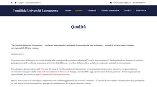 
                            9. Ufficio Qualità - Qualità - Pontificia Università Lateranense