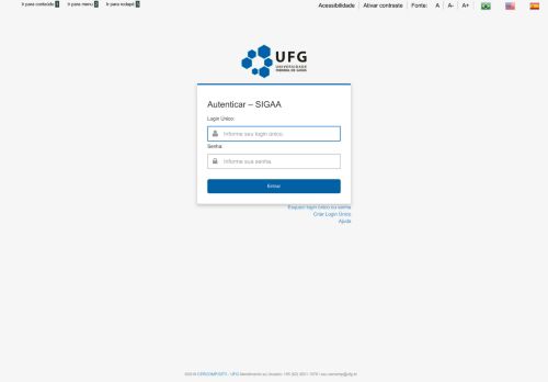 
                            2. UFG – SIGAA - Sistema Integrado de Gestão de Atividades Acadêmicas