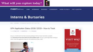 
                            8. UFH Application Status 2018 / 2019 – How to Track - Student Room