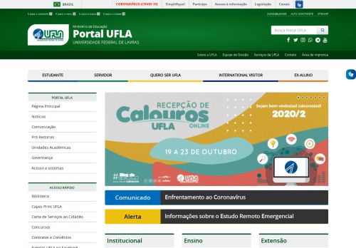 
                            3. UFLA - Universidade Federal de Lavras - Página Principal