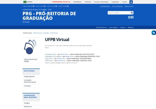 
                            6. UFPB Virtual — UNIVERSIDADE FEDERAL DA PARAÍBA - UFPB ...