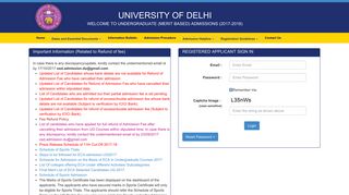 
                            1. UG Admission 2017 - University of Delhi