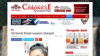 
                            11. UG bomb threat suspect charged - Guyana Chronicle