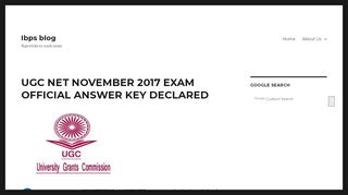 
                            9. ugc net november 2017 exam official answer key declared - Ibps blog