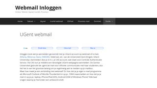 
                            9. UGent webmail | Webmail Inloggen
