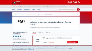 
                            11. UGG Emporium Outlet Gutscheine: 70% Rabatt - Februar 2019 - Focus