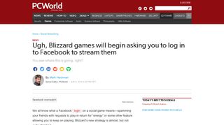 
                            13. Ugh, Blizzard games will begin asking you to log in to Facebook to ...