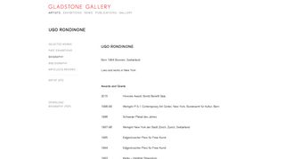 
                            9. Ugo Rondinone - Biography - Gladstone Gallery