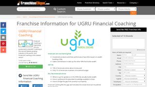 
                            12. UGRU Financial Coaching Franchise Costs and Franchise Info for ...