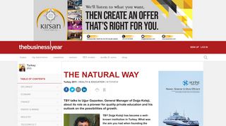 
                            12. Uğur Gazanker: The Natural Way - The Business Year