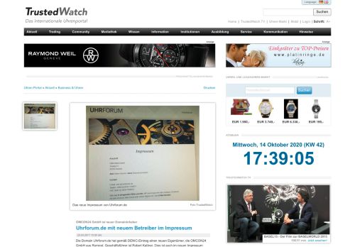 
                            4. Uhrforum.de mit neuem Betreiber im Impressum - TrustedWatch