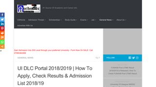
                            5. UI DLC Portal 2018/2019 | How To Apply, Check Results & Admission ...
