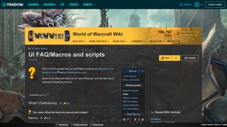 
                            10. UI FAQ/Macros and scripts | WoWWiki | FANDOM powered by Wikia