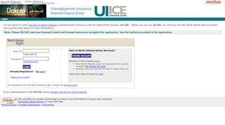 
                            10. UI ICE: Login - North Dakota State Government