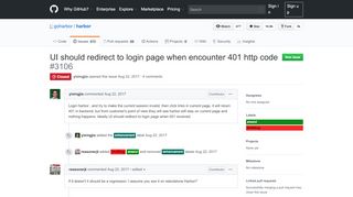 
                            9. UI should redirect to login page when encounter 401 http code · Issue ...