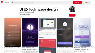 
                            4. UI UX login page design - Pinterest