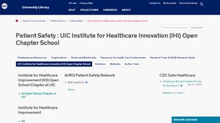 
                            12. UIC Institute for Healthcare Innovation (IHI) Open Chapter School ...