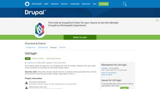 
                            3. Uid login | Drupal.org