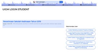 
                            10. UIGM LOGIN STUDENT di Bulan November 2018 - LOKERJOS.MEN ...