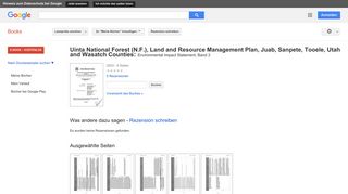
                            11. Uinta National Forest (N.F.), Land and Resource Management Plan, ...