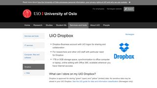 
                            10. UiO Dropbox - University of Oslo