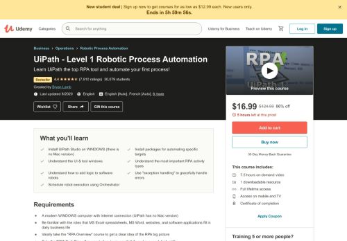 
                            13. UiPath - Level 1 Robotic Process Automation | Udemy