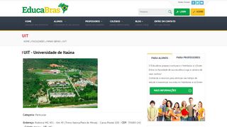 
                            9. UIT - Universidade de Itaúna - EducaBras