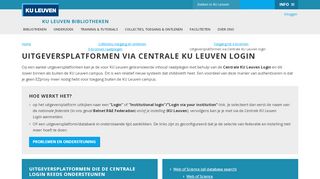 
                            10. Uitgeversplatformen via Centrale KU Leuven login – KU Leuven ...