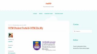 
                            13. UiTM Student Portal & UiTM.Edu.My - JomPHP