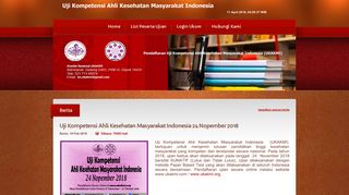 
                            5. Uji Kompetensi Ahli Kesehatan Masyarakat Indonesia 24 Nopember ...