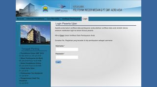 
                            9. Ujian Masuk Jalur Kerjasama Politeknik Negeri Medan - Login Site