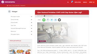 
                            9. Ujian Nasional Perbaikan (UNP) 2018: Siap Ikutan Ujian Lagi ...