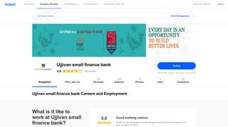 
                            7. Ujjivan small finance bank Careers and Employment | Indeed.co.in