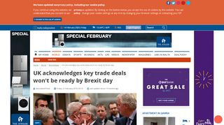 
                            8. UK acknowledges key trade deals won't be ready by Brexit day - The ...