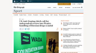 
                            11. UK Anti-Doping chiefs call for independent review into Wada's ...