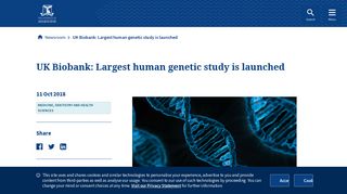 
                            9. UK Biobank: Largest human genetic study is launched