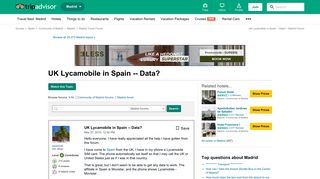 
                            12. UK Lycamobile in Spain -- Data? - Madrid Forum - TripAdvisor