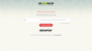 
                            9. UK Sign Shop - Groupon Redemption