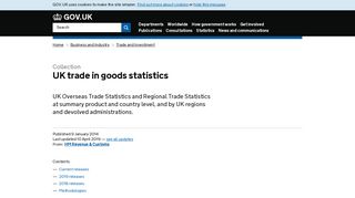 
                            7. UK trade in goods statistics - GOV.UK