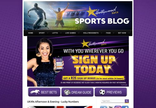 
                            5. UK49s Afternoon & Evening - Lucky Numbers - Hollywoodbets Sports ...